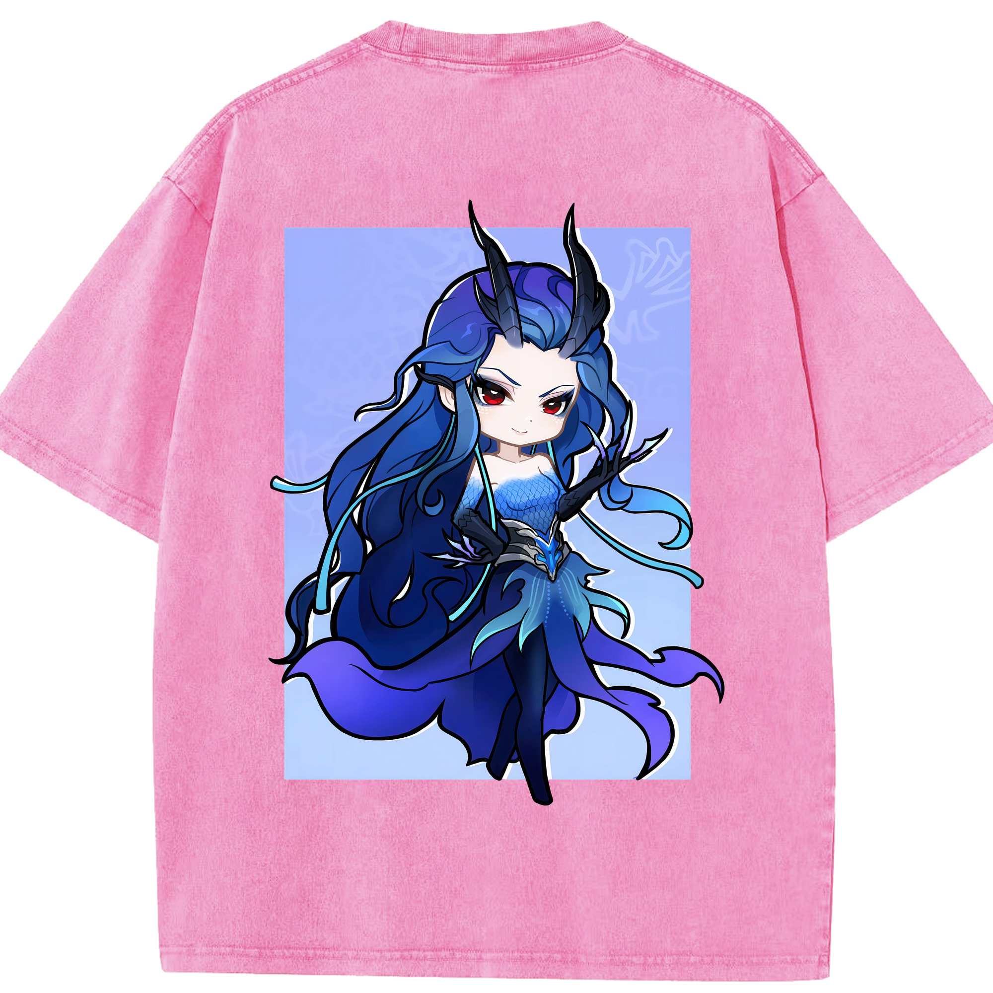 （画像用） Ne Zha 2 ナタ 魔童の大暴れ 綿100% ヴィンテージ風 半袖Tシャツ（背面プリント）